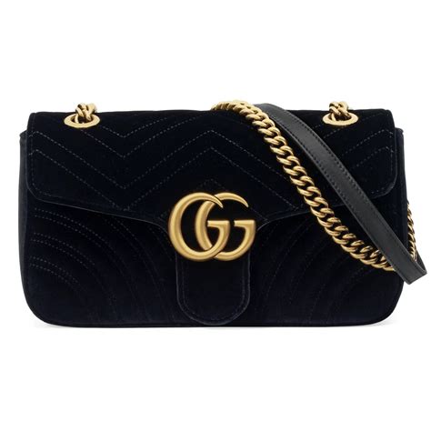 gucci black velvet handbag|small Gucci velvet bag.